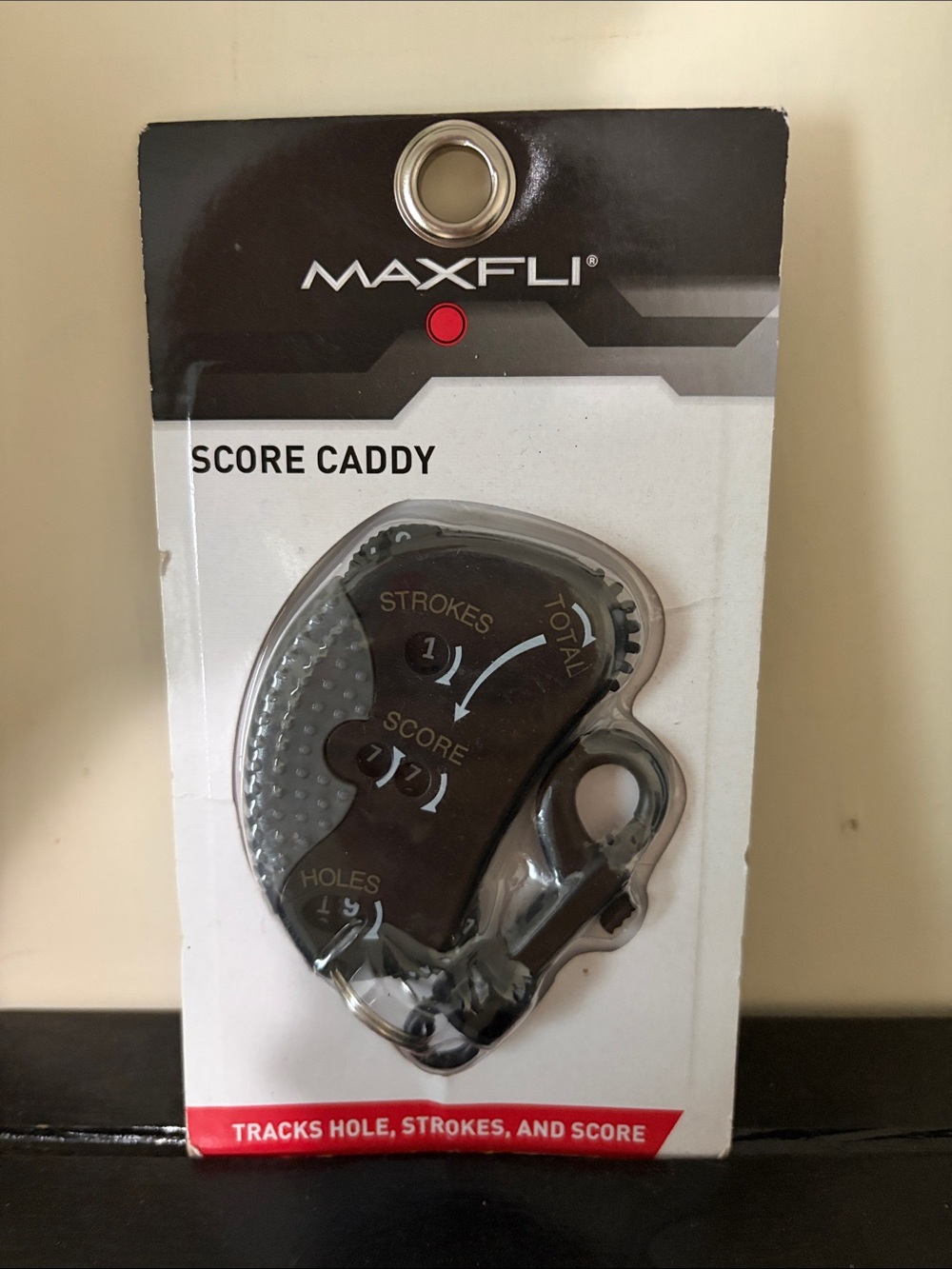 Maxfli Black Score Caddy Keychain Golf Score Tracker